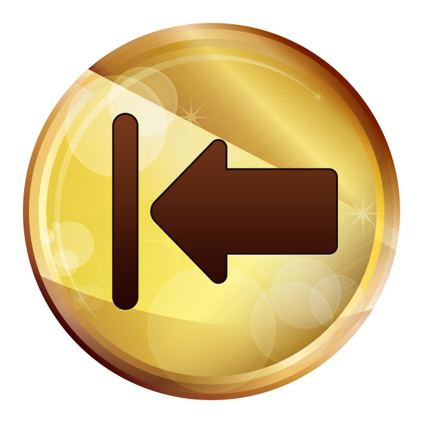 返回图标抽象棕色圆形按钮图片下载