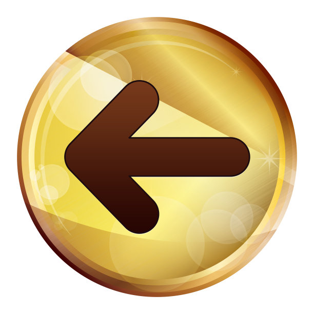 后退箭头图标抽象棕色圆形按钮图片下载