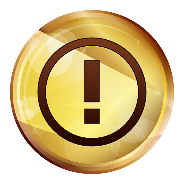 感叹号图标抽象棕色圆形按钮图片下载