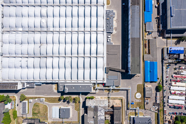 工业大厦屋顶鸟瞰图图片下载