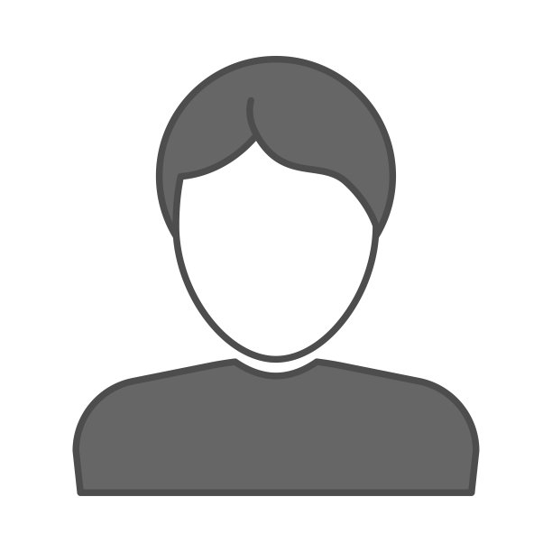 商人廓形廓形标志。矢量男平图标。男人头和脸，男孩用户头像。办公室经理插图。图片下载