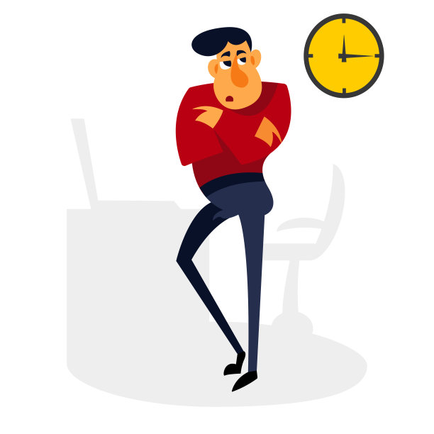 办公室里有个年轻人。图片下载