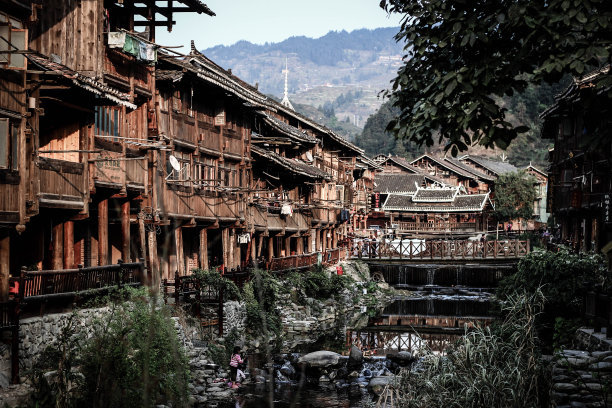 旧村的建筑。图片下载