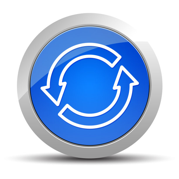 更新图标蓝色圆形按钮说明图片下载