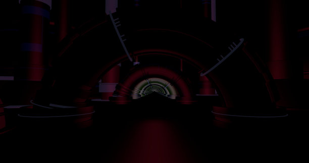 带有拱门的科幻地堡。图片下载