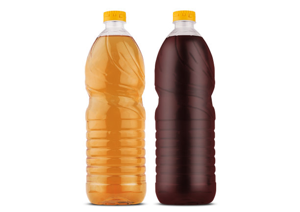 橄榄油和醋瓶隔离白色图片下载