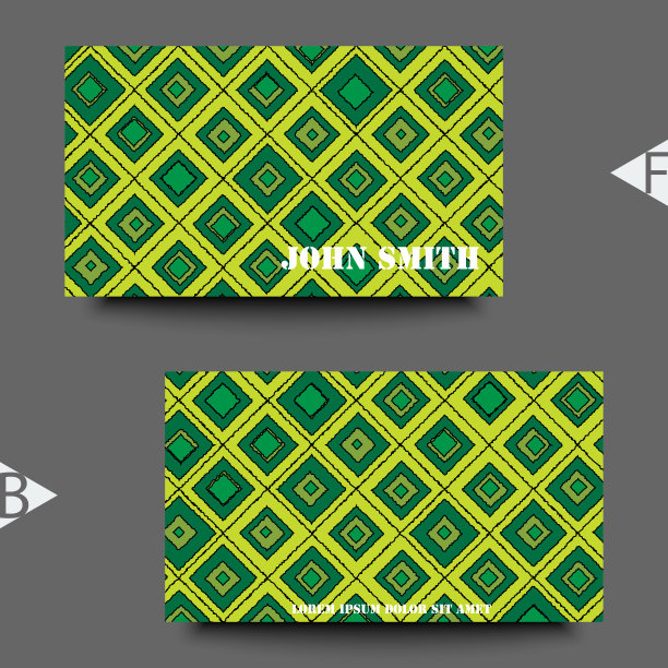 抽象的现代背景与手淹死菱形。名片模板。Eps10矢量图图片下载