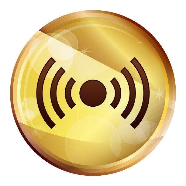网络信号图标抽象棕色圆形按钮图片下载