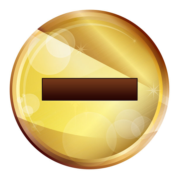 减去图标抽象棕色圆形按钮图片下载