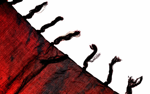 蜡染围巾的图案和颜色。面料及纺织品背景图片下载