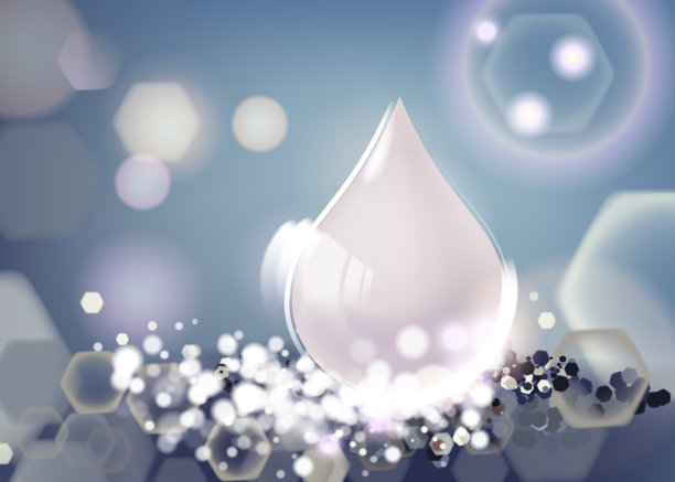 抽象明亮闪耀的背景与自由的地方的文本和对象。彩色光多边形散景背景。向量图片下载