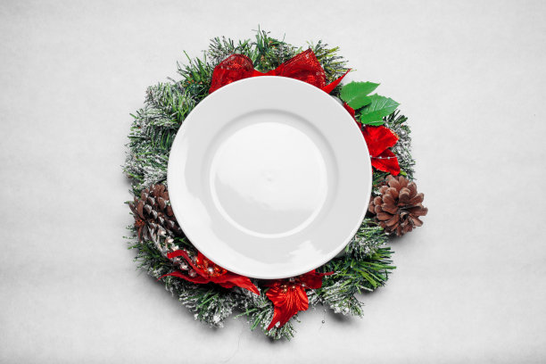 圣诞餐桌摆设图片下载