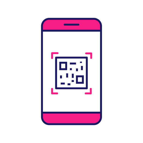 扫描二维码的智能手机图标图片下载