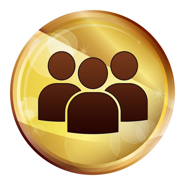 用户组图标抽象棕色圆形按钮图片下载