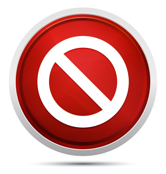禁止图标推广红色圆形按钮图片下载