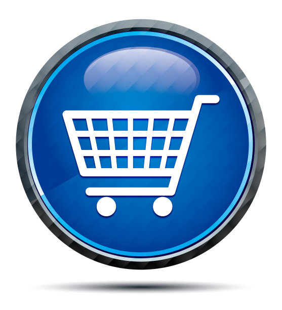购物车图标独家蓝色圆形按钮图片下载
