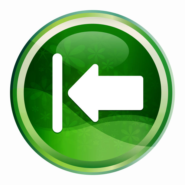 返回图标自然绿色圆形按钮图片下载