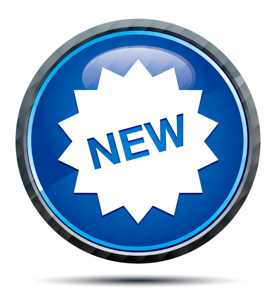 新的明星徽章图标独家蓝色圆形按钮图片下载