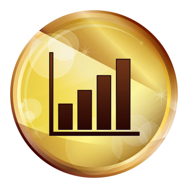 统计图标抽象棕色圆形按钮图片下载