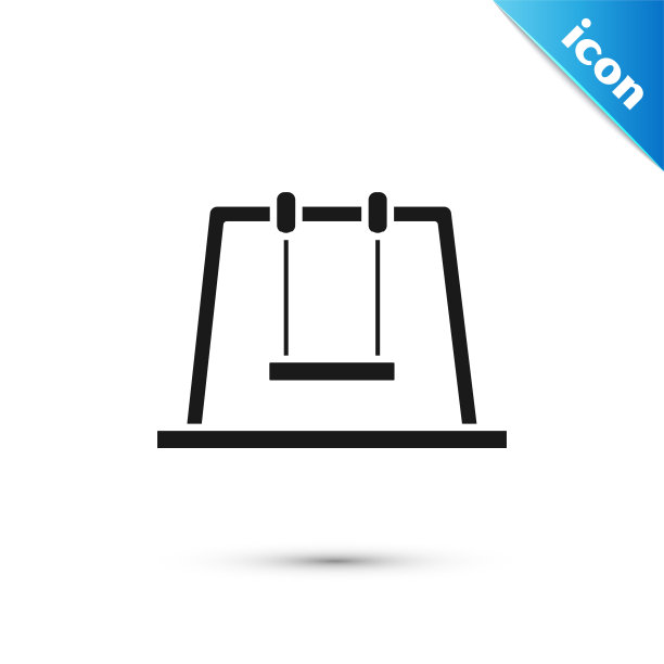 黑色摇摆图标孤立的白色背景。操场上的象征。矢量图图片下载