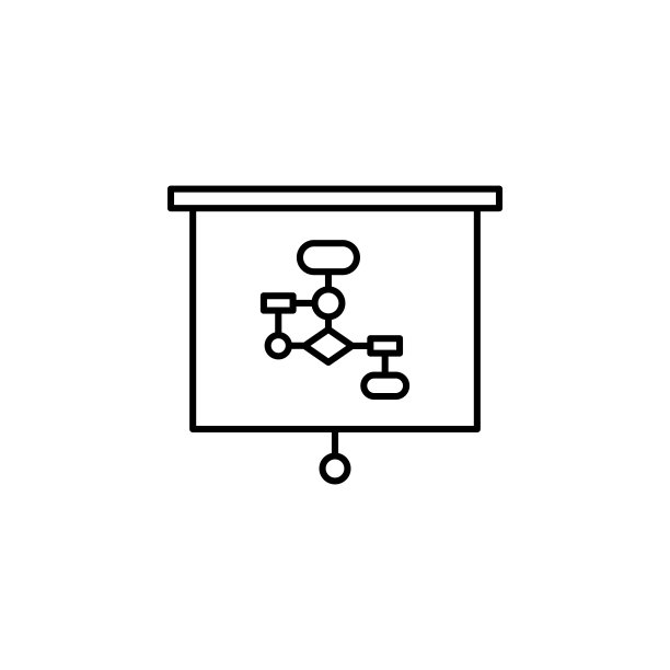 流程图财务图表轮廓图标。金融图示元素图标。符号可用于网页、Logo、移动App、UI、UX图片下载