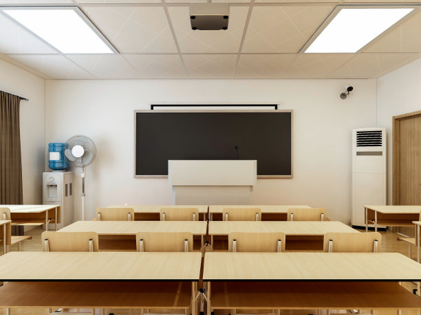 现代学校豪华教室的设计图片下载