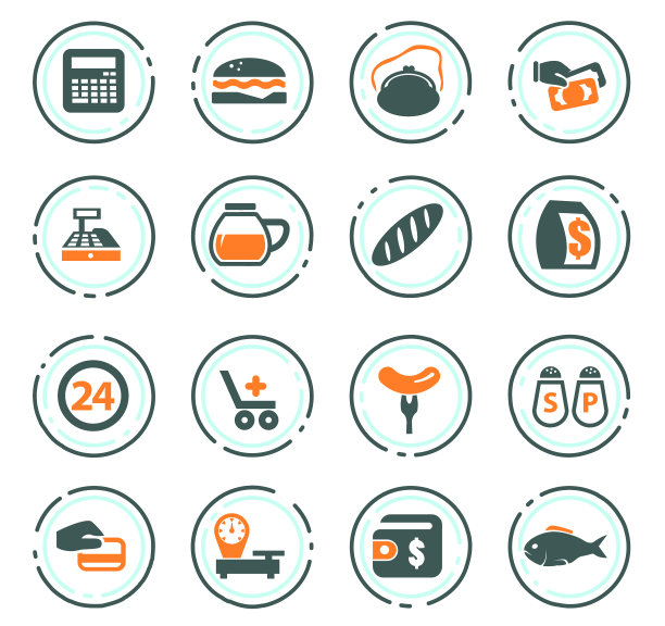 杂货店图标集图片下载