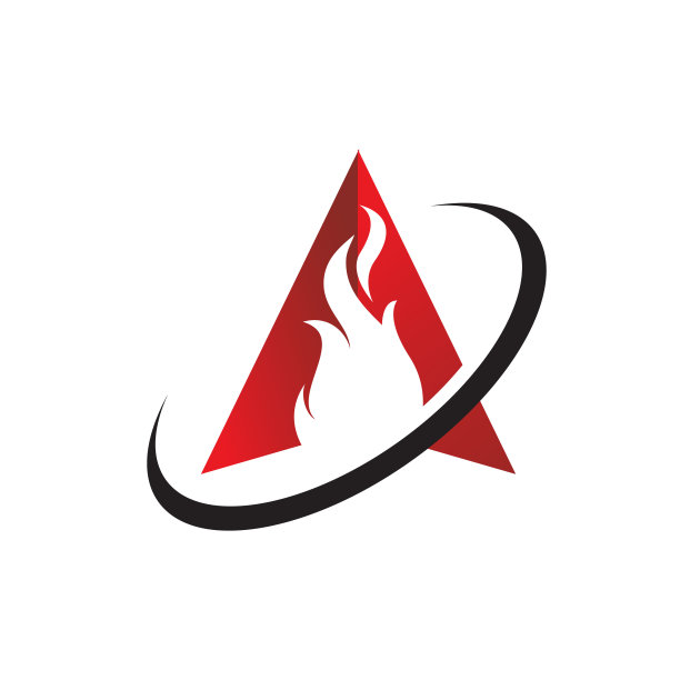 三角形火焰火焰矢量图标插图在白色的背景图片下载