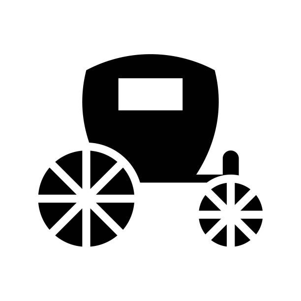 马车矢量，婚礼相关的固体风格图标图片下载