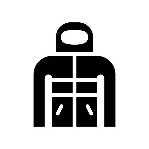 羊毛暖和的毛衣或夹克冬天固体的图标。图片下载