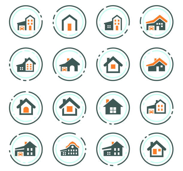 房子类型图标集图片下载