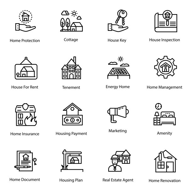 房地产图标包图片下载