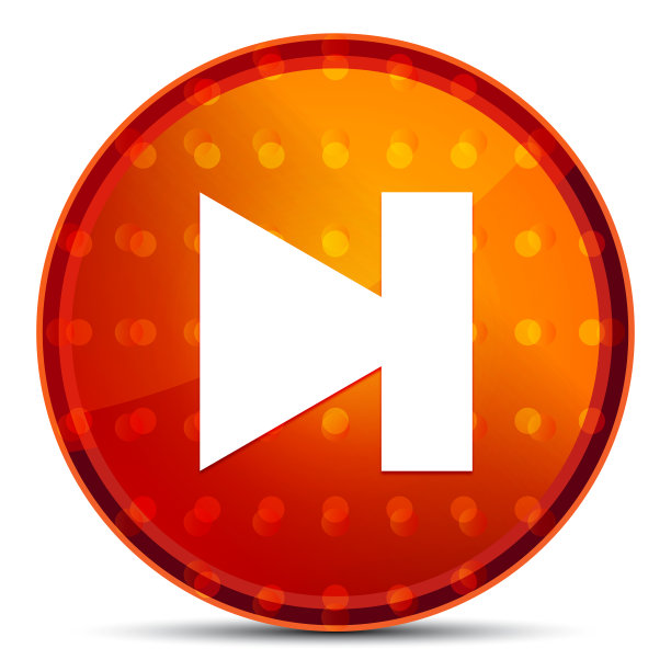 下一个轨道图标夜间橙色圆形按钮图片下载