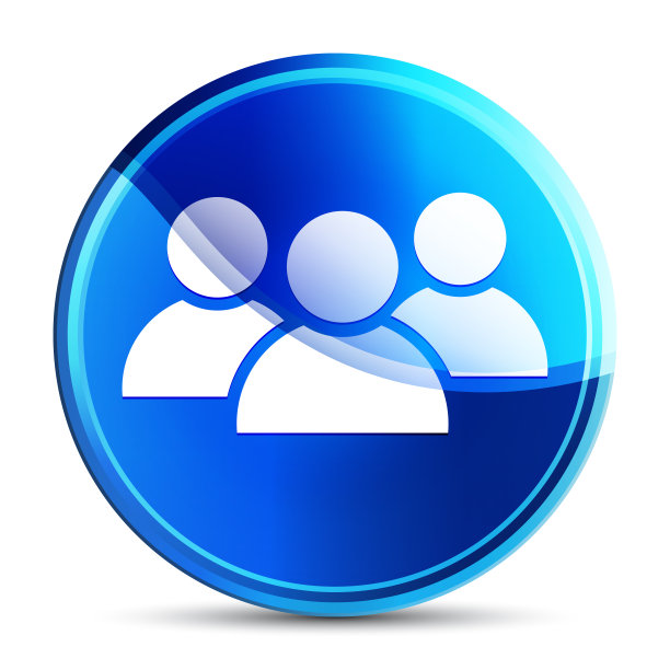 组图标玻璃充满活力的天蓝色圆形按钮插图图片下载