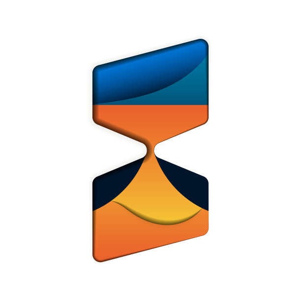 纸沙漏矢量插图在白色的背景图片下载