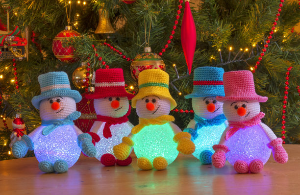 圣诞节钩针雪人图片下载