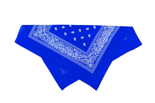 蓝色头巾孤立在白色上图片下载