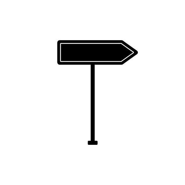 隔离在白色背景上的道路标志图标图片下载