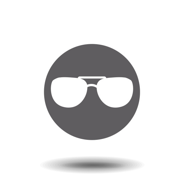 太阳镜图标。眼镜的象征。平面向量插图图片下载
