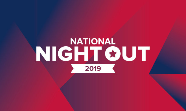 国家的夜晚。美国社区警察提高意识的运动。每年8月庆祝。伙伴关系的事件。海报，贺卡，横幅和背景。矢量图图片下载