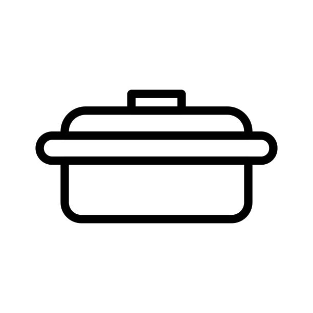 锅，厨房用具餐厅轮廓设计图标图片下载