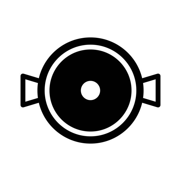 顶视图的锅，餐厅相关的固体黑色图标。图片下载