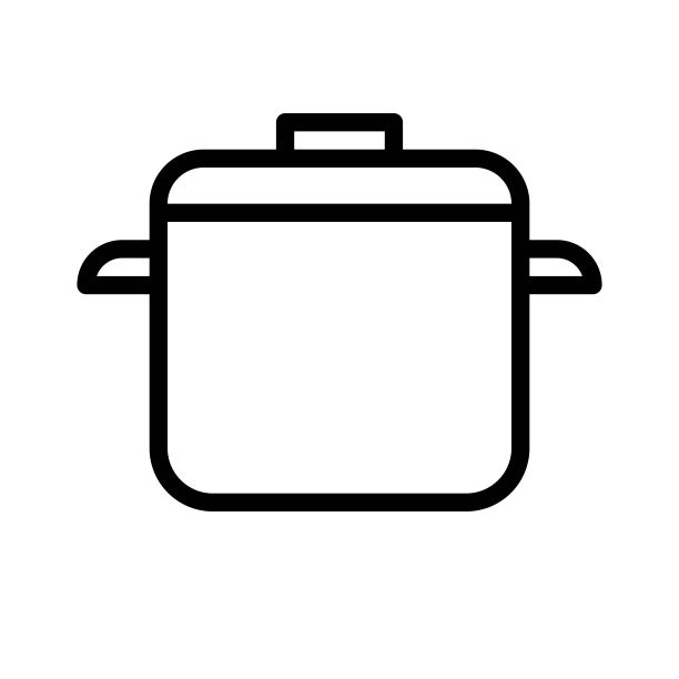 锅，厨房用具餐厅轮廓设计图标图片下载