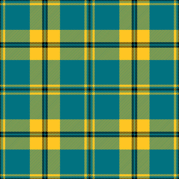 蓝色和黄色格子无缝图案背景图片下载