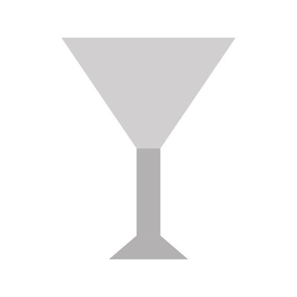 葡萄酒或香槟酒杯餐厅扁平设计图标图片下载