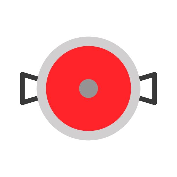 顶视图的锅，餐厅平面设计图标。图片下载