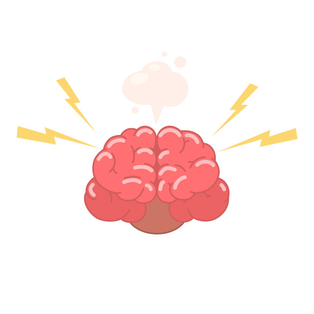 闪电图标大脑图片下载