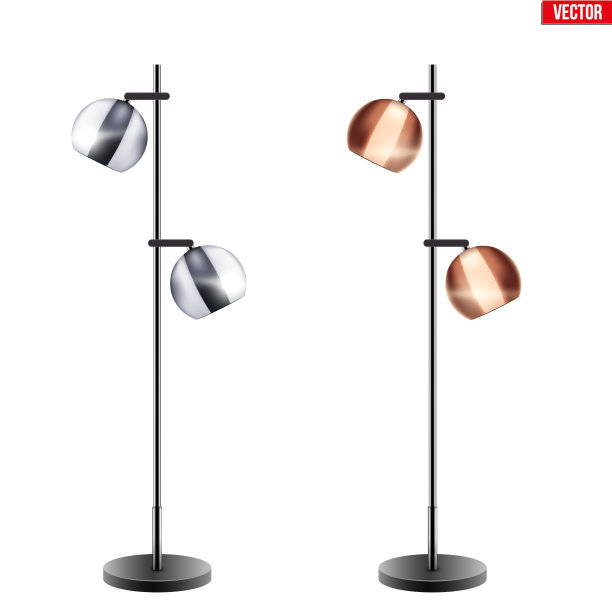 金属装饰落地灯图片下载