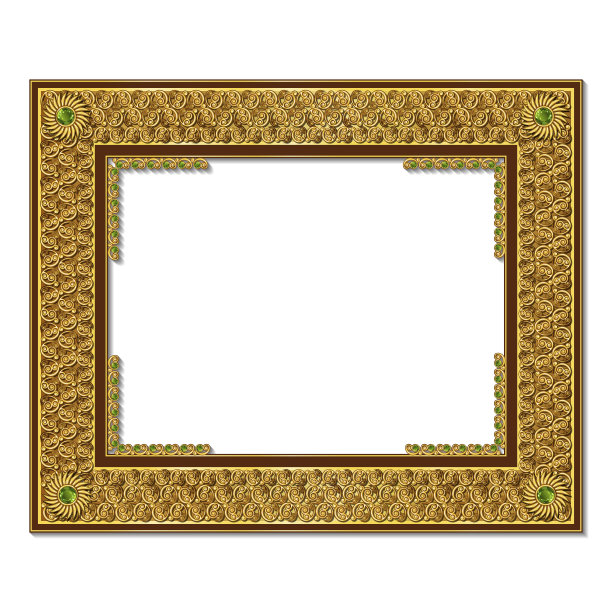 框架金色与阴影图片下载