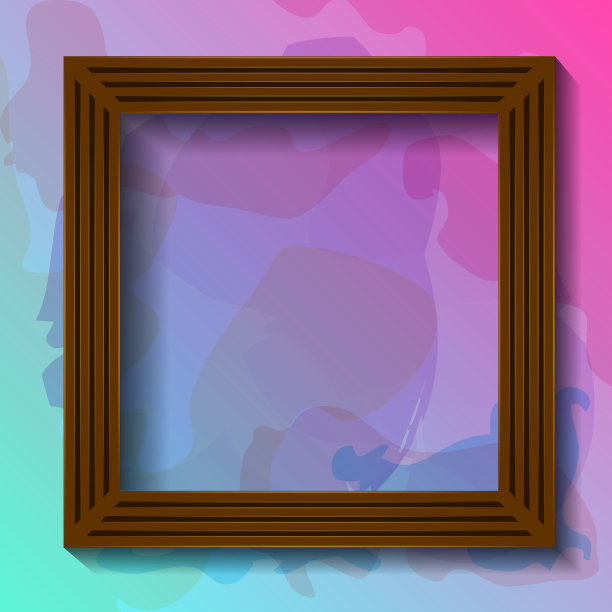 复古水彩画框图片下载